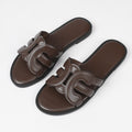 Summer slippers women's internet celebrity new korean style casual non-slipeasiest for match flats one-line slippers fashion sandals women's outwear