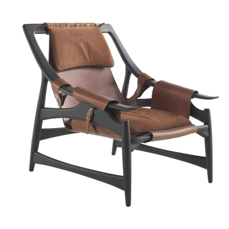 Hunting sofa chair designer single solid wood ash casual chair for home lounge chair balcony bulk white embryo hunting chair