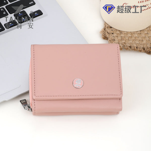 泰莉安女士短款新款拉链钱包女 都市外贸小零钱包批发代发wallet