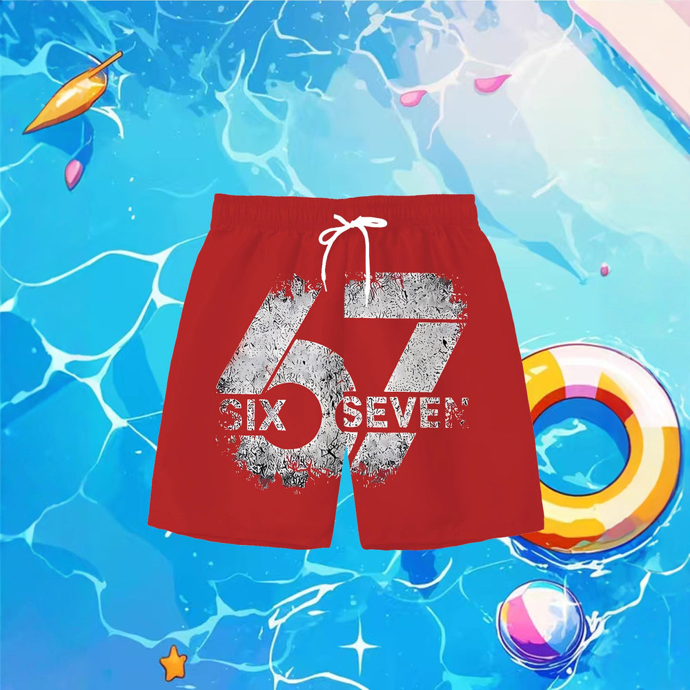 Boys' beach shorts and swim trunks for older kids, perfect for casual summer fun.