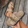 summer new arrival: plus size women's casual comfortable fashionable slip-on sandals for wholesale