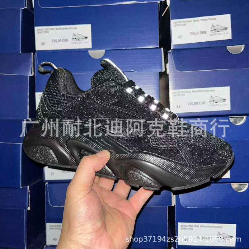 european station new arrivald home b22 sports shoes casualthick solefashionretro breathable men's and women's height increasing running shoes