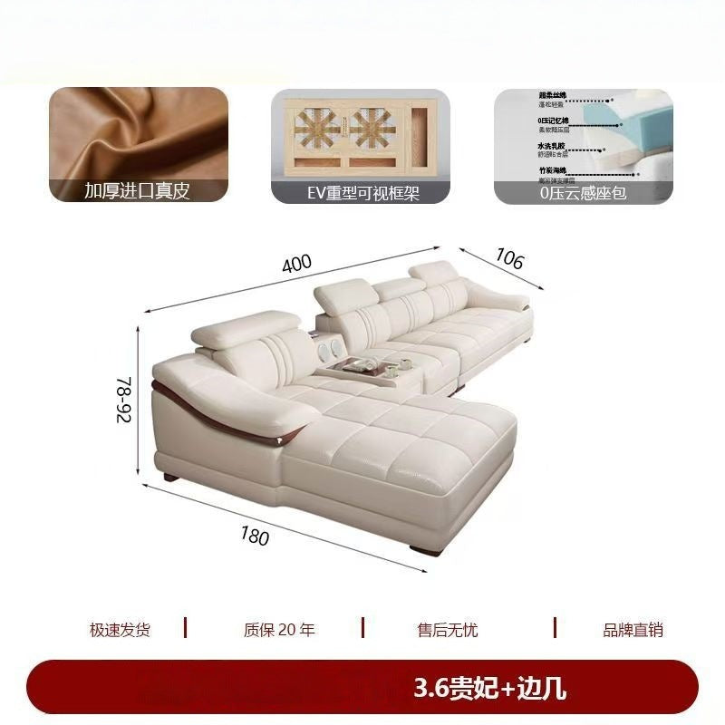 2025 new genuine leather sofa set, modern leather furniture for home living room, top grain cowhide sofa