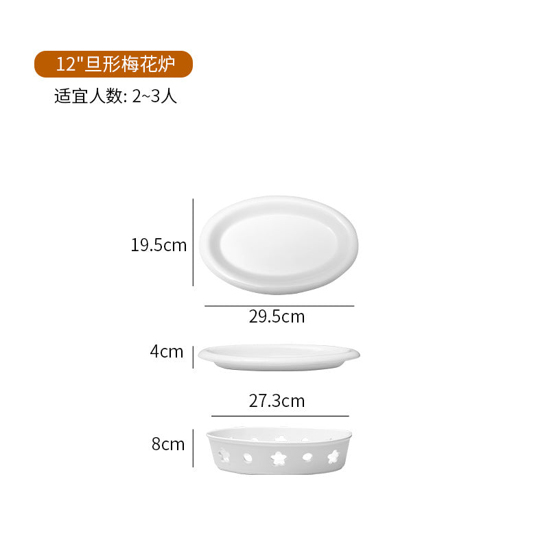 High-end ceramic pure cabbage plate, special-shaped asymmetrical cold dish plate, stir-fry plate, tableware for restaurants and hotels