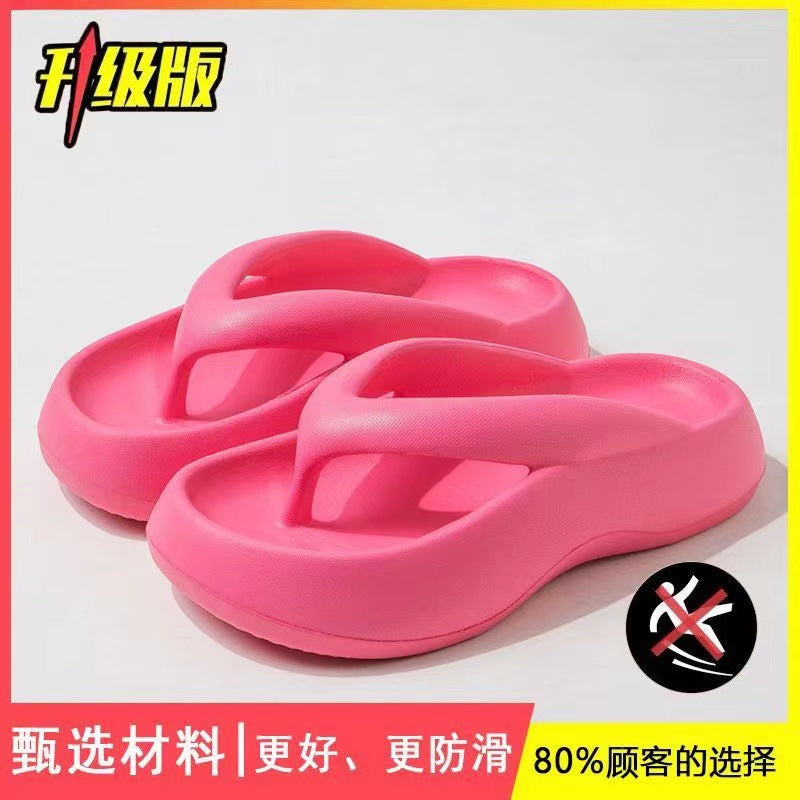 Eva flip-flops new arrival summer popular shit-feeling casualthick sole bath beach flip-flops women's outwear