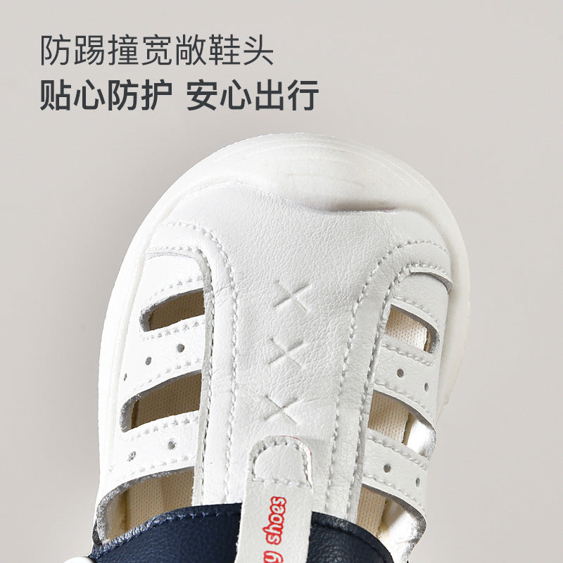 Baby sandals for boys, summer infant first walker shoes, 0-1-2 years old, soft sole baby and toddler functional shoes for girls