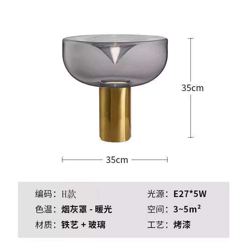 Modern minimalist glass table lamp - bedroom bedside lamp - designer high-end nordic style - living room, study, decorative home & hotel lighting