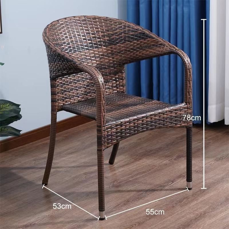 Rattan backrest chair for home chair plastic stool thickened backrest casual chair dormitory for home dining chair mahjong chair