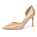 Nude side hollow red bottom 8cm