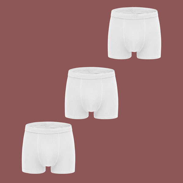 Three-piece men's white underwear pure cotton boxers boxers are comfortable and not easy to wear 40-80KG