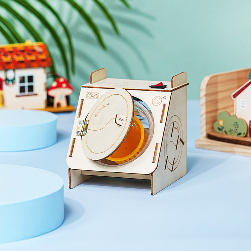 Roller washing machine technology small production handmade STEAM maker science experiment puzzle student invention material package