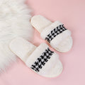 2024 new arrival slippers wholesale winter rabbit fur cotton slippers floor cotton home indoor heattech parent-child confinement slippers