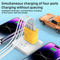 exclusive 3usb+pd mobile phone charger, multi-u port european and american standard british standard four-port fast charging head, new plug