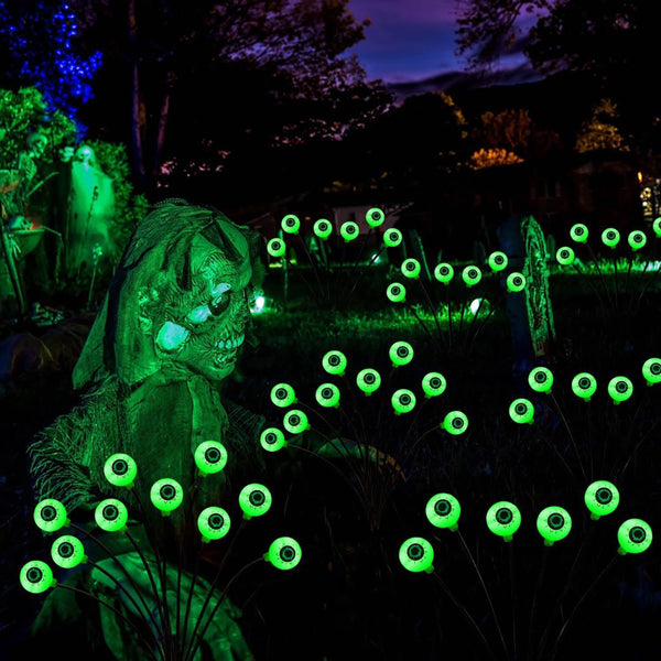 Solar Eyeball Light Halloween Ghost Eye Plug-in Light Outdoor Garden Holiday Decoration Christmas Light String Funny Light String