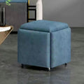 Minimalist modern metal 5-in-1 cube stool: multifunctional storage shoe bench for home and kids