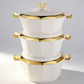 3pcs food warmer new cross-border export octagonal new insulated lunch box 2l-2.5-3l insulated tableware