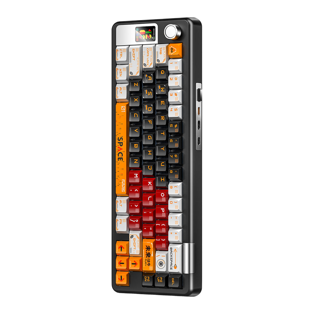Silver sculpt 65s custom wireless bluetooth tri-mode mechanical keyboard kit - gaming pc rgb wired peripheral