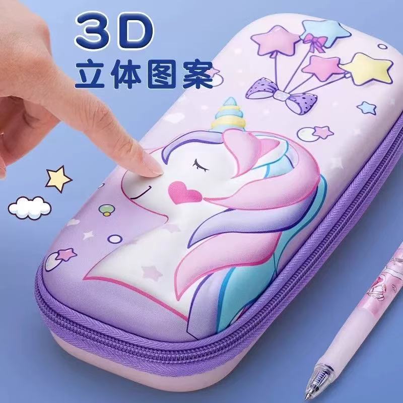 Elementary school first grade girl high value kindergarten cartoon cute girl 3D stationery box girl pencil case pencil case