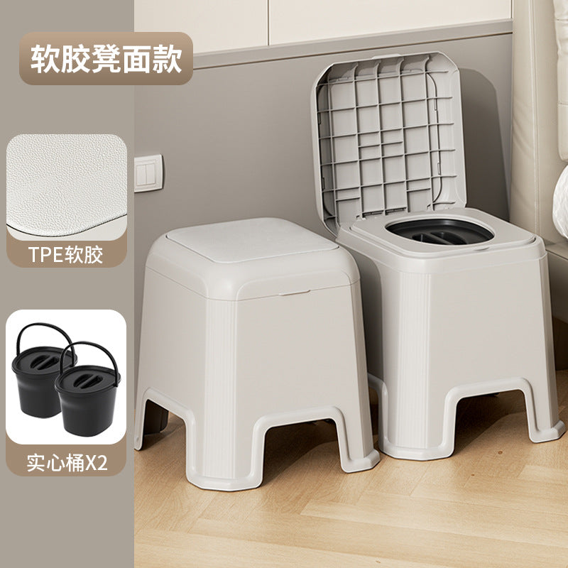 Elderly commode bucket, elderly bedside toilet stool, bath chair, squat toilet stool, pregnant women, elderly indoor toilet