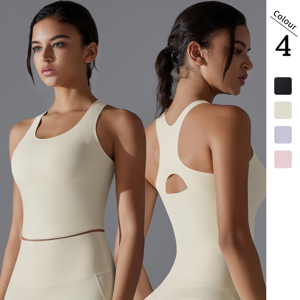 Big sale cross-border patchwork seamless back mid-length sports intimates bra sports running fitness yoga vest
