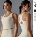 Big sale cross-border patchwork seamless back mid-length sports intimates bra sports running fitness yoga vest
