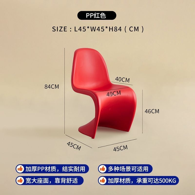 For home backrest chair stackable restaurant popular makeup chair casual creative dining chair sitting negotiation office chair