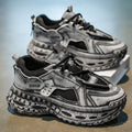 Winter men's new breathable mesh teenager sports shoes men's trendy versatile tire sole chunky dad shoes