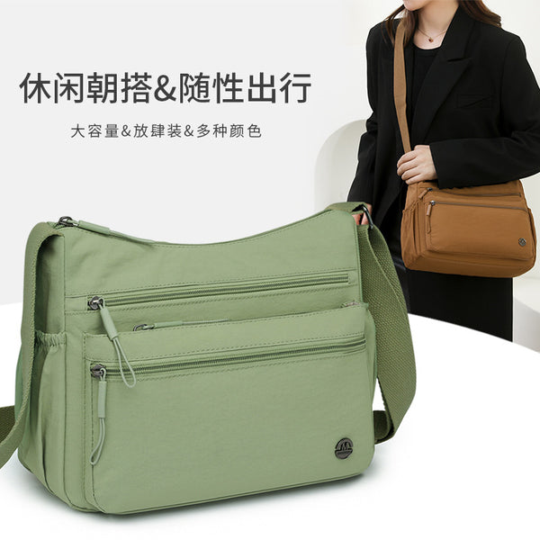 2025 spring new casual tote bag light nylon versatile shoulder bag large capacity going commuter messenger bag