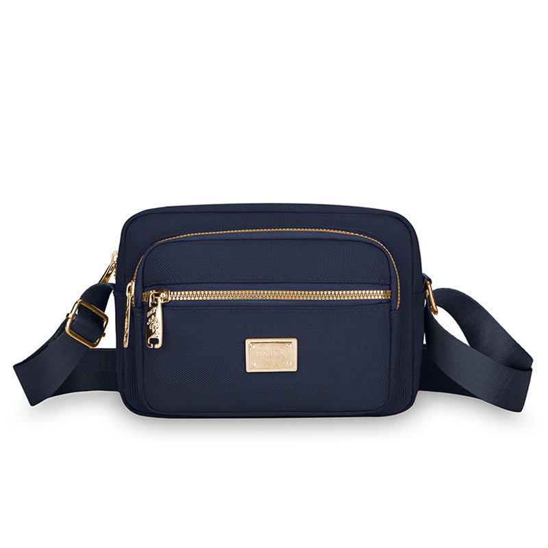 Portable commuter small square bag multi-layer storage business cashier bag simple and durable Oxford cloth shoulder messenger bag wholesale