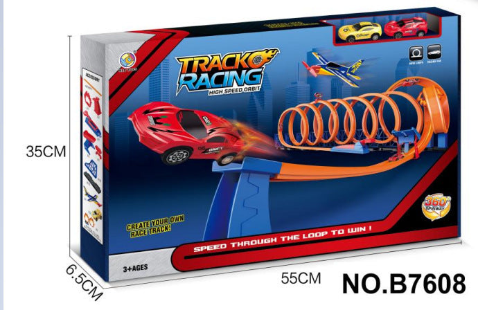 new arrival pull-back sports car puzzle assemble building blocks racing track diy track car kids toys amazon