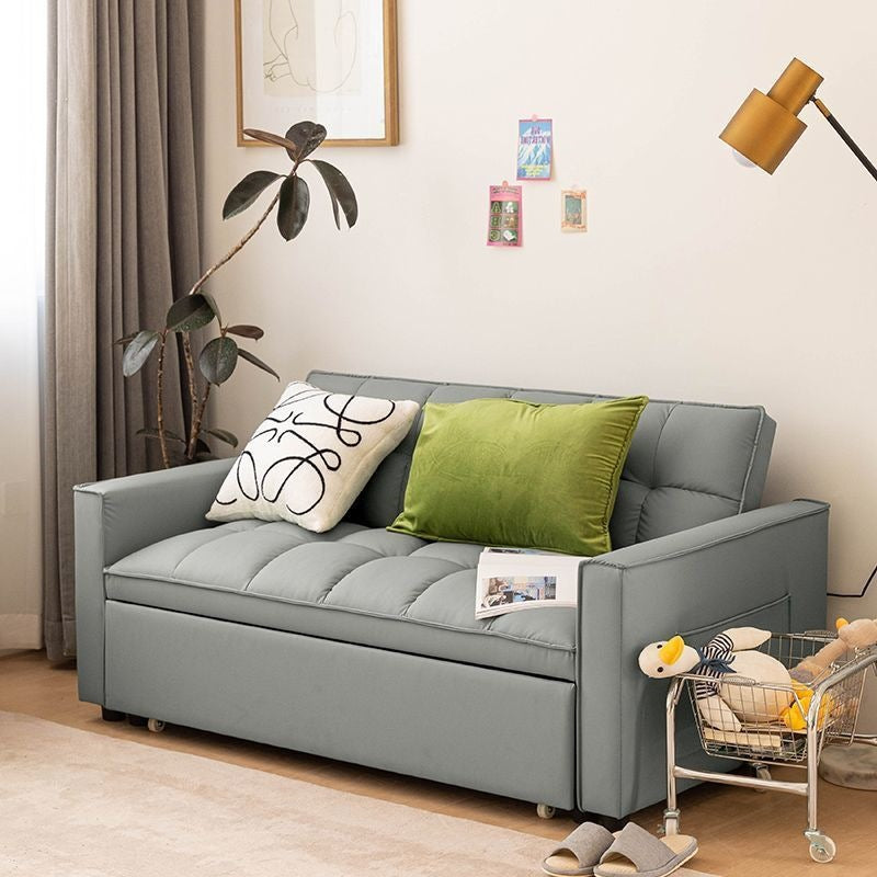 Sofa bed sofa casual dual-purpose foldable foldable cream fabric sofa multi-functional small apartment living room double
