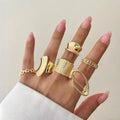 ring set wholesale women's jewelry niche design accessible luxuryclassy glossy hand jewelry ring stylish accessories