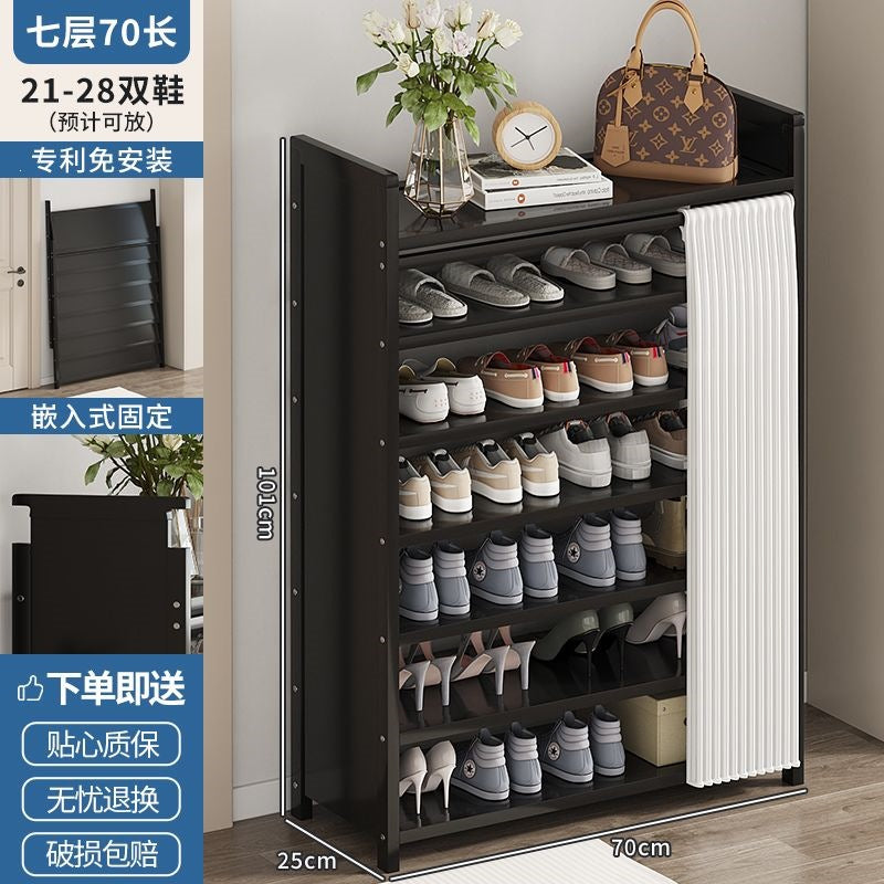 Shoe rack, installation-free, foldable, for home, doorway, entrance, dormitory, rental house, storage, simple and space-saving shoe cabinet