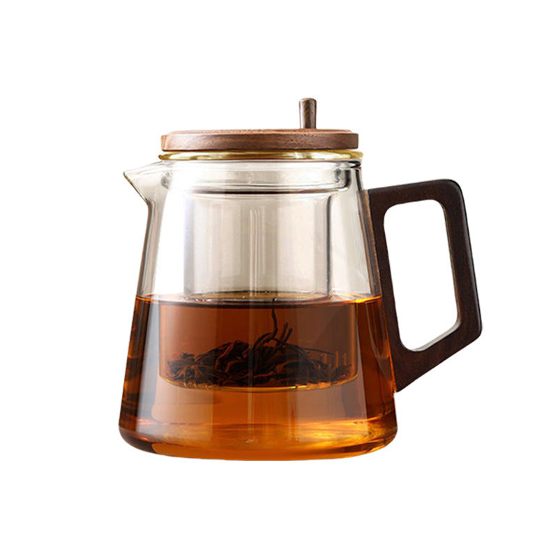 Walnut elegant cup for home tea making separation pot heat-resistant glass teapot tea maker tea water separation pot tea set