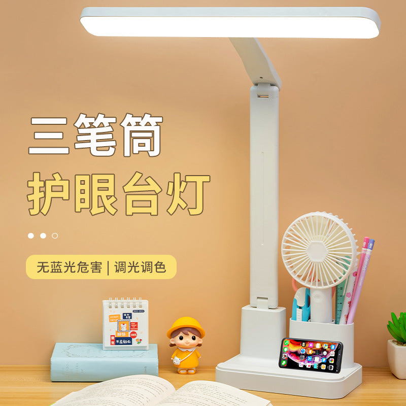 Led desk lamp - super bright, perfect for studying, dorm room, reading, child-friendly, eye protection, bedroom bedside lamp