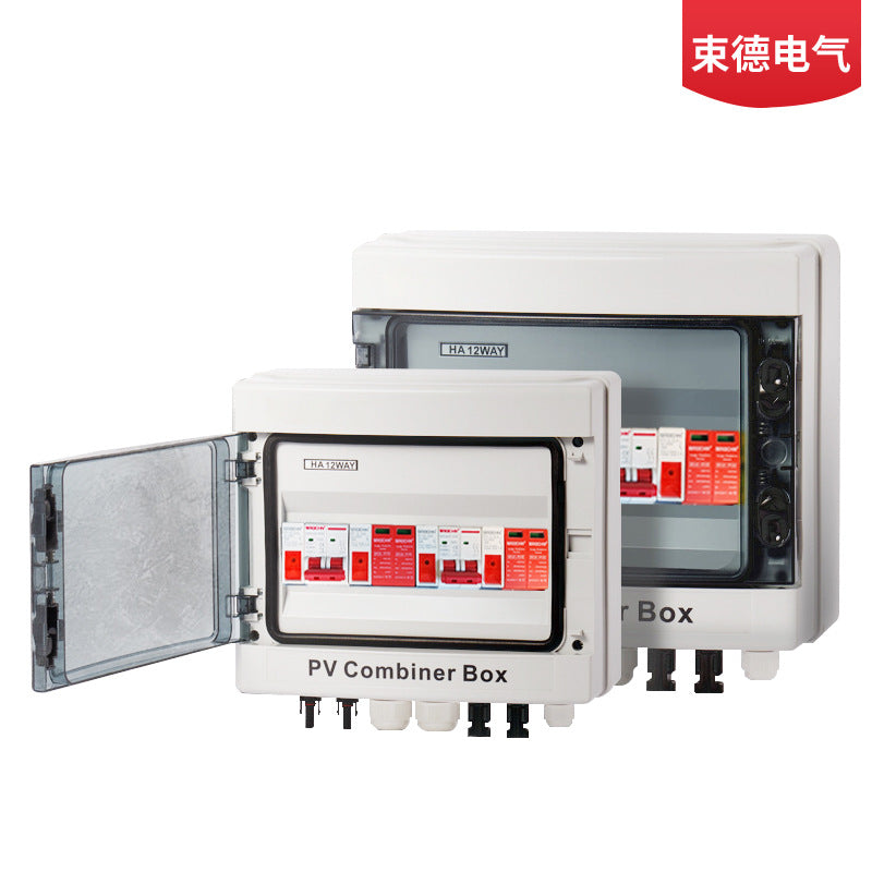Photovoltaic combiner box Solar DC combiner box 1 in 1 out voltage DC500V waterproof, dustproof and anti-reverse monitoring