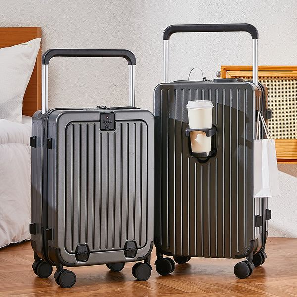 Yongsheng luggage student 20-inch trolley case female password boarding case custom pattern logo front opening suitcase