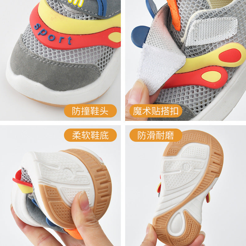 Baby sandals boys summer toddler shoes 0-1-2 years old infant anti-slip soft sole mesh shoes functional shoes for girls