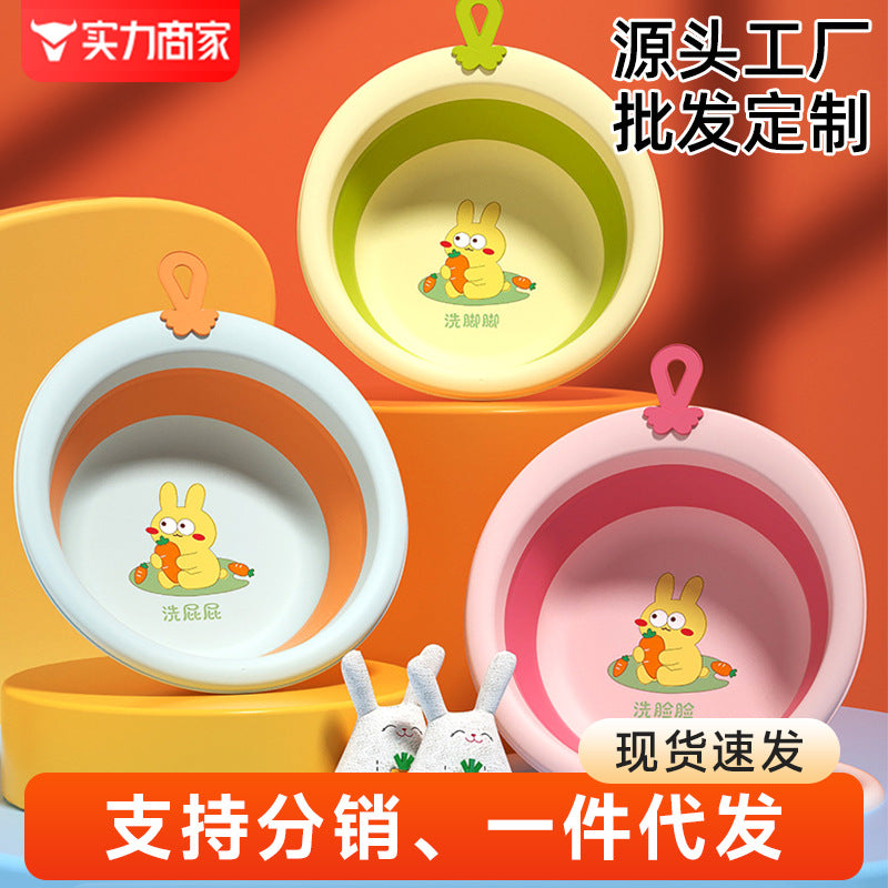 Newborn foldable washbasin - hanging kids basin, collapsible baby washbasin for home use, infant plastic basin