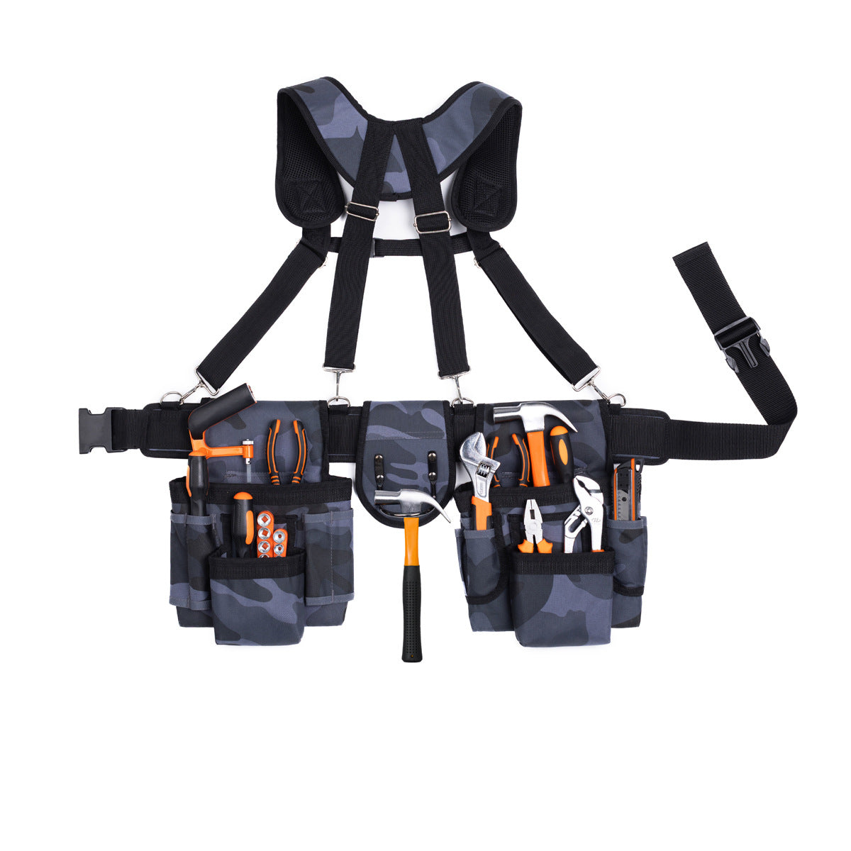 Source manufacturer spot portable large-capacity storage bag strong and wear-resistant Oxford cloth shoulder strap belt bag hardware kit