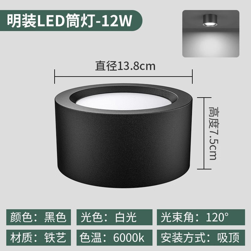 Hanging downlight store office commercial white15w ceiling-mounted 4inch surface-mounted led light 24w no main light ceiling chandelier