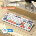 Longweishi k98 illuminated wired rgb mechanical keyboard - 98-key layout, customizable gaming e-sports keyboard (blue switch/red switch options)