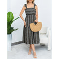 Aliexpress cross-border new original digital floral print vacation dress