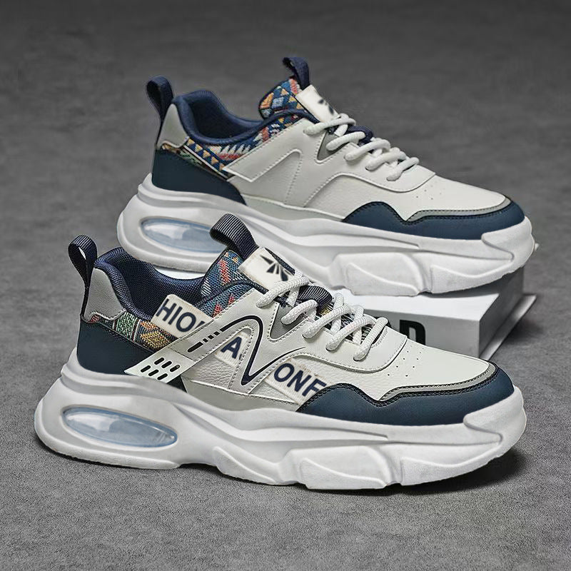 Men's shoes 2026 new spring breathable trendy sneakers height increasing dad shoes men's hot selling casual sports shoes student shoes