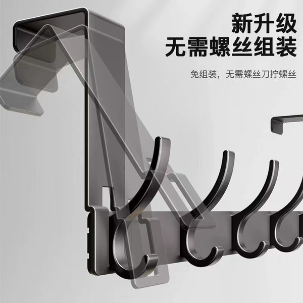 Cross-border special door hook free assembly wall hanger free punching hook storage clothes hanger artifact bathroom