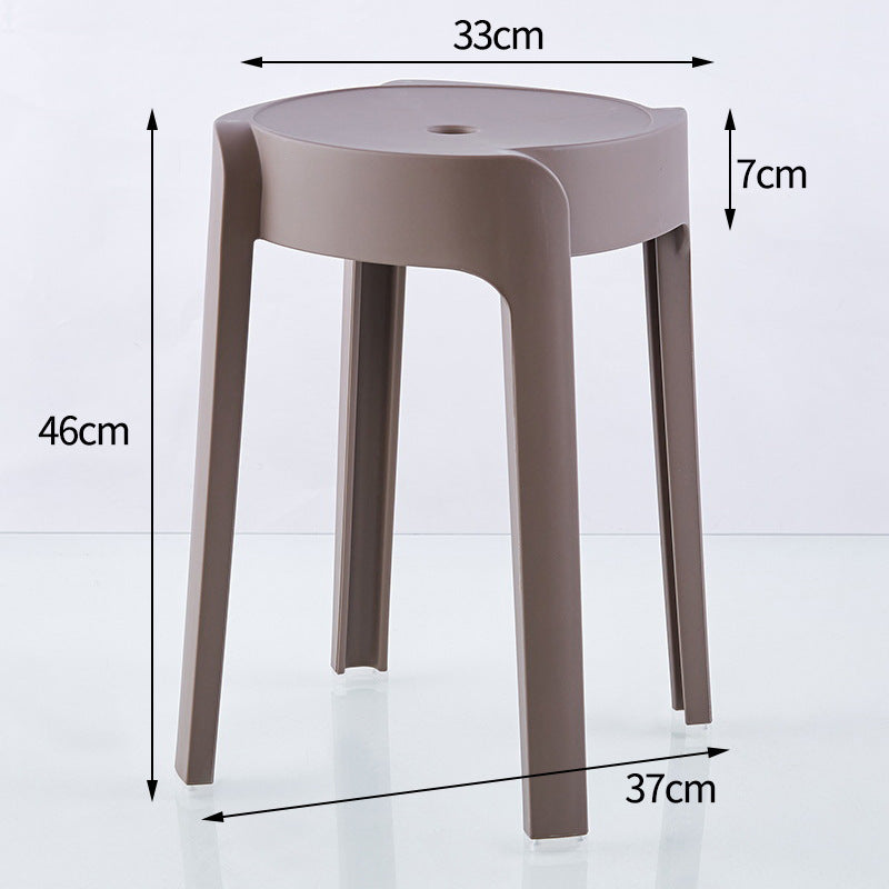 Thickened plastic stool for home strong and durable extra thick stackable casual modern windmill stool spare bench chair