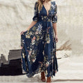 2025 summer: understated luxury, simple chic - plus size women's clothing. unique print design, v-neck, sexy dress