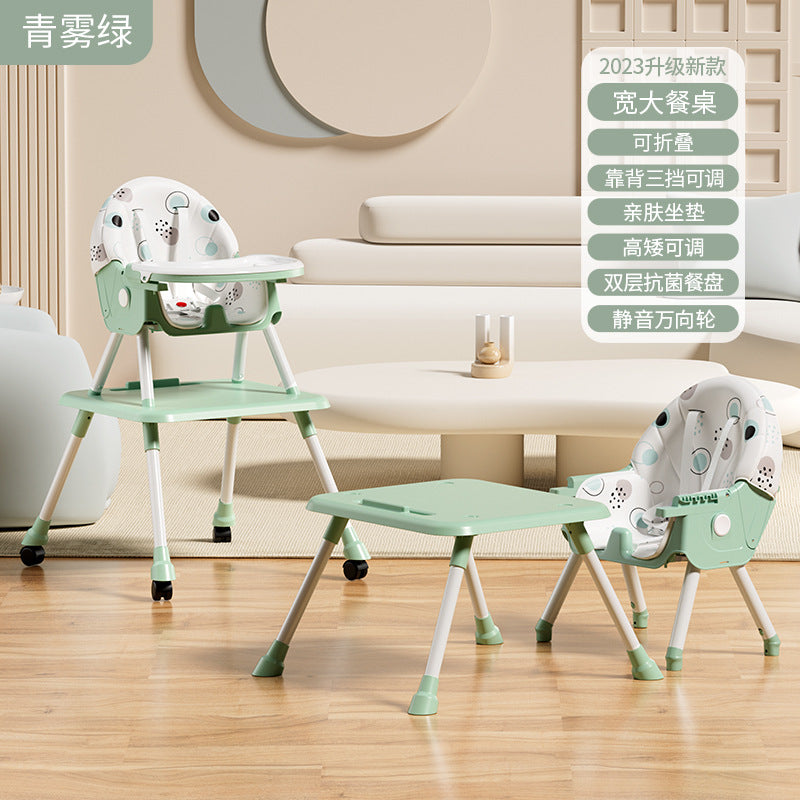 Baby high chair - multifunctional dining chair for infants and toddlers, foldable, adjustable reclining seat for home use