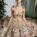 fashionnew arrival  independent station women's stereo flower fashion embroidered flower hip-covering sexy dress