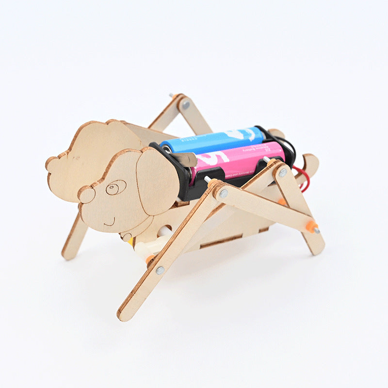 Mechanical dog Children's handmade invention Bionic electric quadruped robot Scientific experiment Technology Small production Recommended new